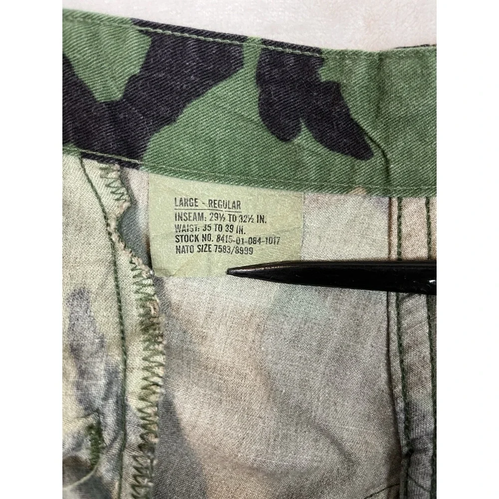 US MILITARY Pants Men's Large Regular  Camo Nato Woodland Cargo Combat Trouser